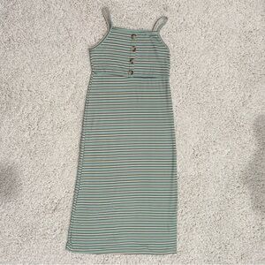 Girls stripped 90s style maxi dress